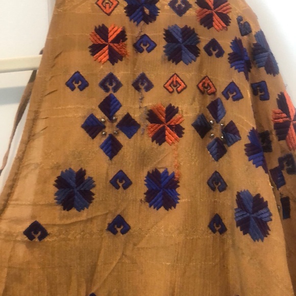 Free People Mustard Embroidered Top - Picture 6 of 6